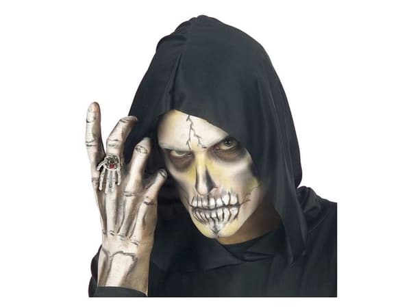 Skelethånd på fingerring