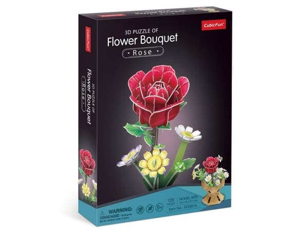 Cubicfun CUBIC FUN bukett med blomster, roser