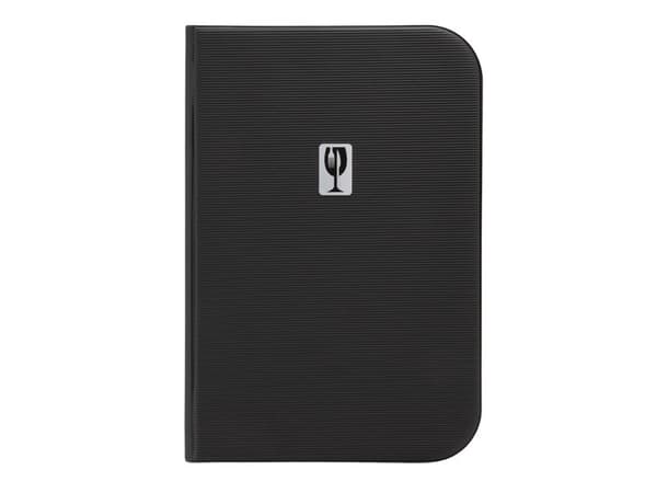 Securit® A4 ESSENTIAL boks med 10 menuomslag, sort