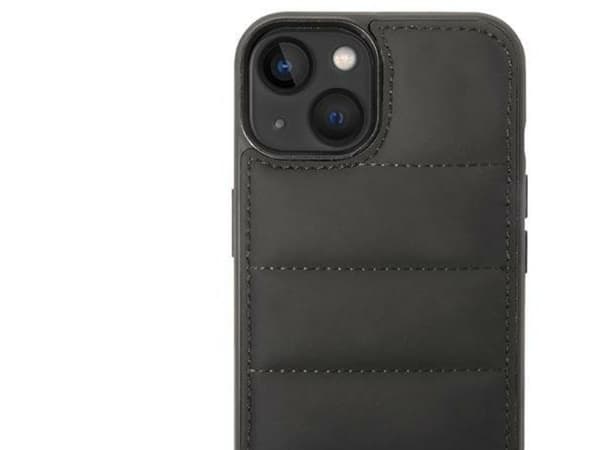 Karl Lagerfeld Puffy avlangt logo-deksel for iPhone 14 Plus - Sort