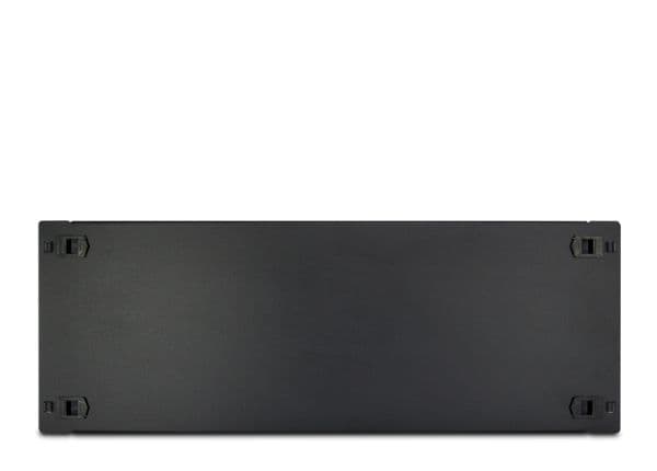 Inter-Tech - Blank platta - svart, RAL 9005 - 4U - 19"