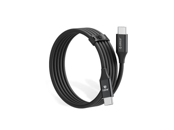 USB-C - USB-C 1m 5A 100W kaapeli - musta