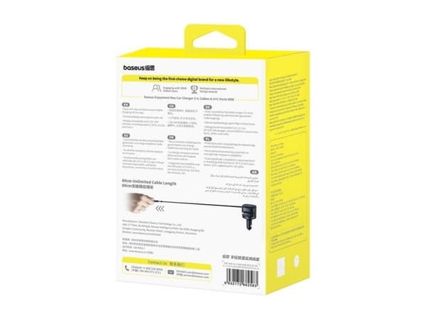 Baseus Enjoyment Max 90W 2x USB-C billader + USB-C- og Lightning-kabel - svart