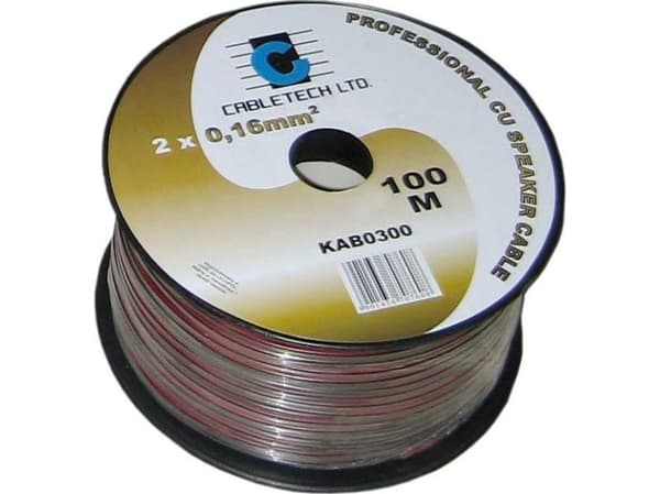 Cabletech høyttalerkabel 1,0 mm 100 m