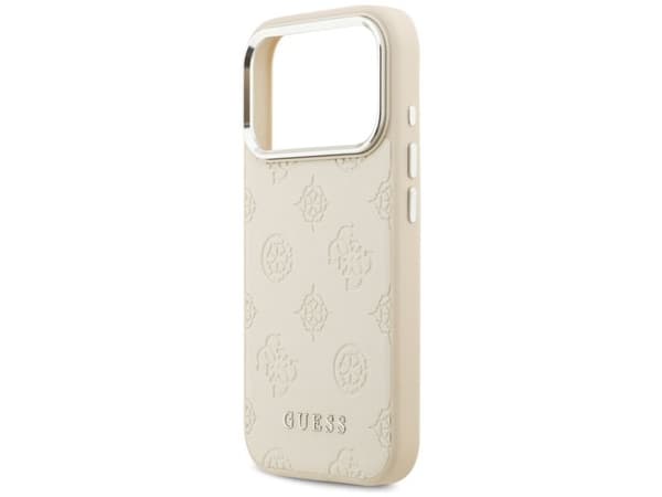 Guess Peony Hot Stamp Script MagSafe Case for iPhone 17 Pro - Beige