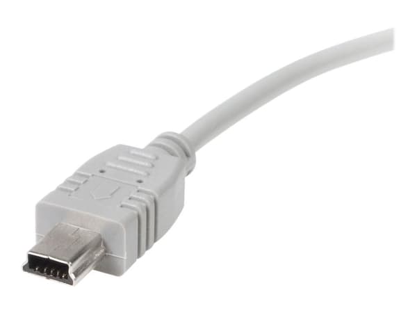 StarTech 10 ft. (3 m) USB to Mini USB Cable - USB 2.0 A to Mini B - White - Mini USB Cable (USB2HABM10) - USB-kabel - USB (hann) til mini-USB type ...