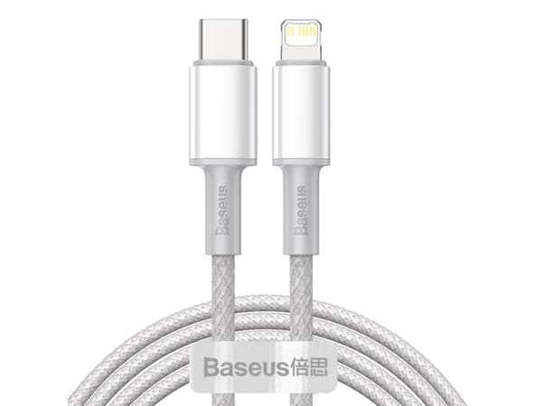 Baseus CATLGD-A02, 2 m, Lightning, USB C, Hankjønn, Hankjønn, Hvit