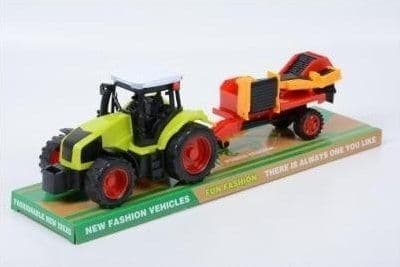 Traktor med lantbruksmaskiner