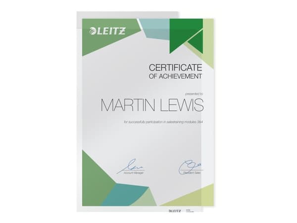 Leitz - L-formet kart - for A4 (210 x 297 mm) - klar
