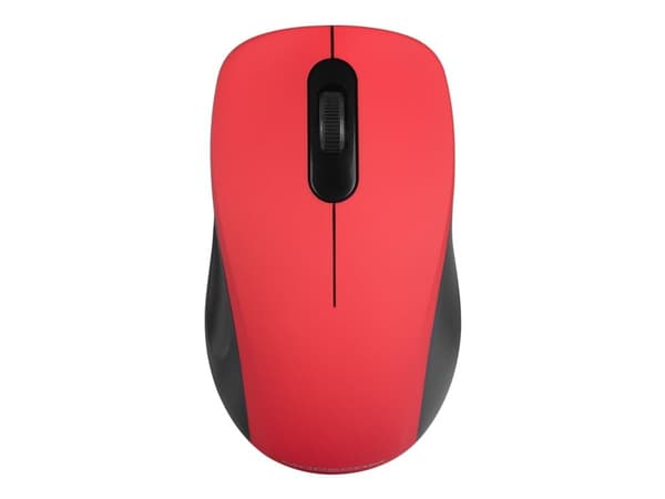 Modecom MC-WM10S, Molempikätinen, Optinen, Langaton RF, 1600 DPI, Punainen
