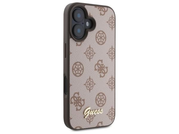 Guess Peony Script MagSafe-skal till iPhone 16 - brun