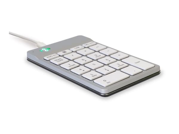 R-Go Numeric keyboard Compact break - Tastegruppe - USB-C, USB - hvit