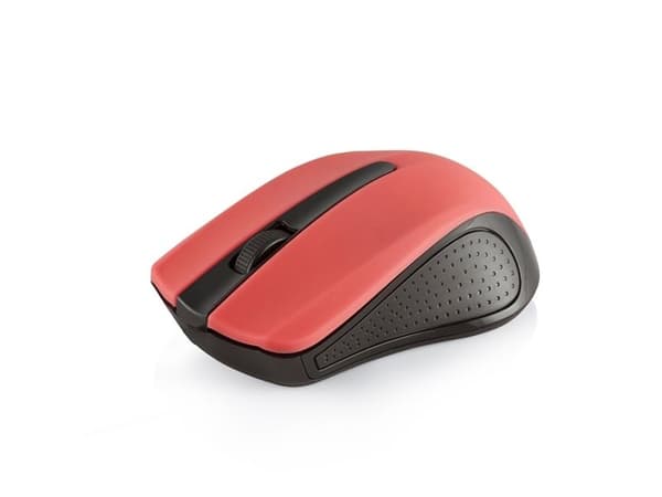 Modecom MC-WM9, Molempikätinen, Optinen, Langaton RF, 1200 DPI, Musta, Punainen