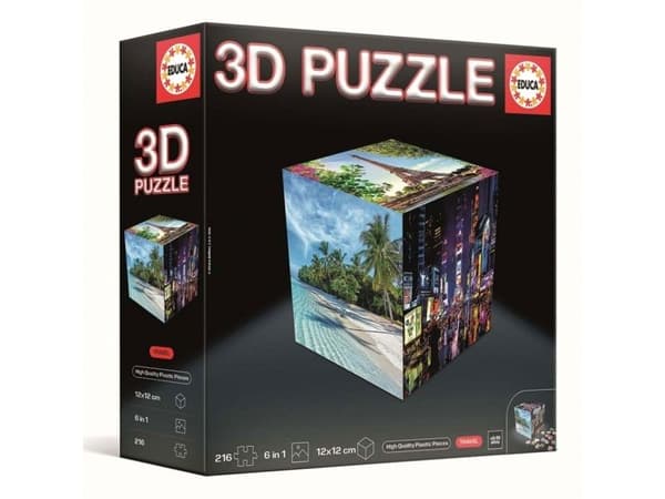 Educa 3D palapeli Cube Travel