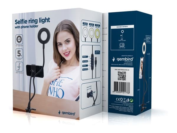 Gembird - Ringlys - 1 hoder x 24 lampe - LED - 5 W - DC
