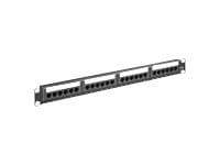 MicroConnect - Patch-panel - CAT 6 - UTP - RJ-45 X 24 - svart - 19"