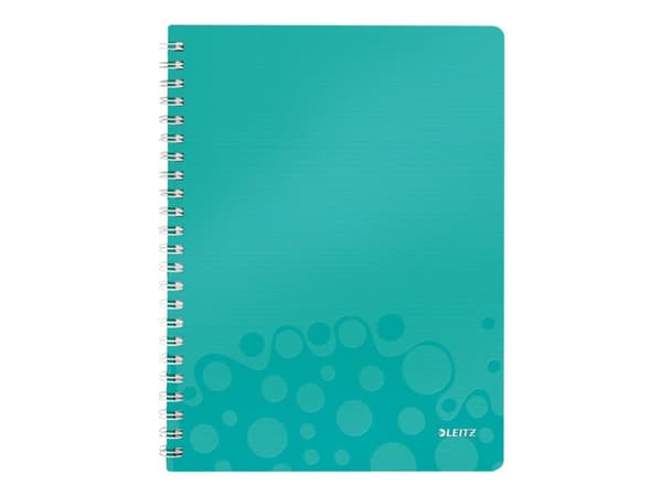 Notesblok Leitz WOW PP A4 linjeret 80 gram 80 ark Isblå - (6 stk.)