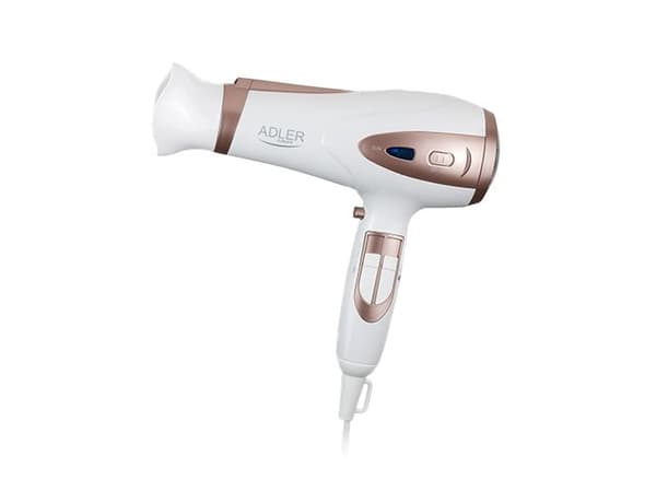 Adler AD 2248b ION hårføner - 2200W + diffuser, svart/rosa