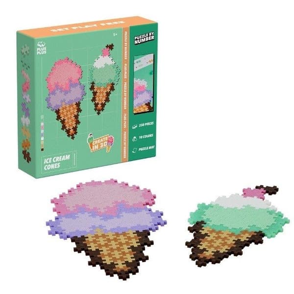 Plus-Plus Puzzle By Number Ice Cream Cones 250pcs