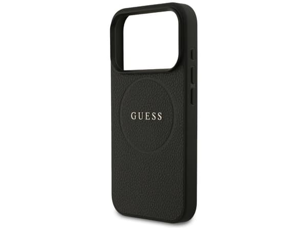 Guess Grained Ring MagSafe case for iPhone 17 Pro - black