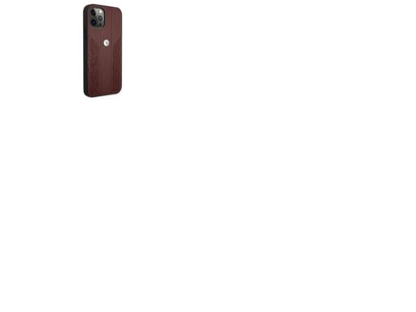 BMW lær curve perforert etui til iPhone 12 / iPhone 12 Pro - rød