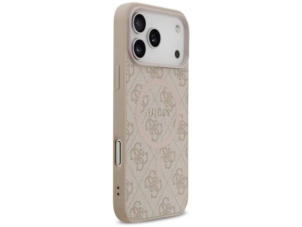 Guess 4G Ring Classic Logo MagSafena iPhone 17 Pro Max-deksel - rosa