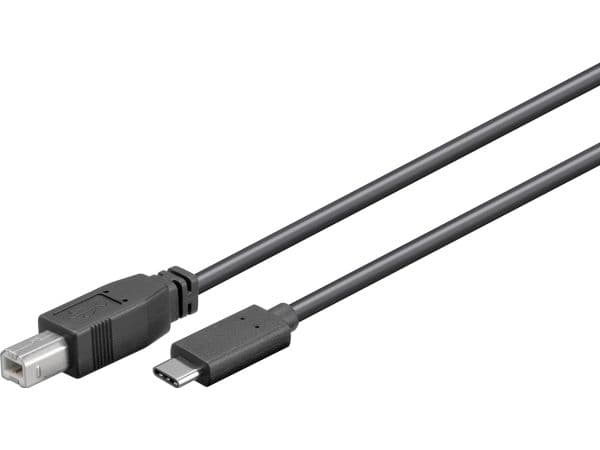 MicroConnect - USB-kabel - 24 pin USB-C (hann) til USB-type B (hann) - USB 3.1 Gen1 - 1 m