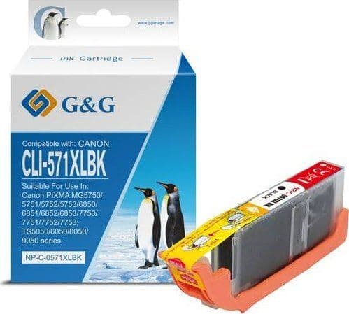 G&G bläck kompatibelt med CLI571BK XL black 10,8 ml