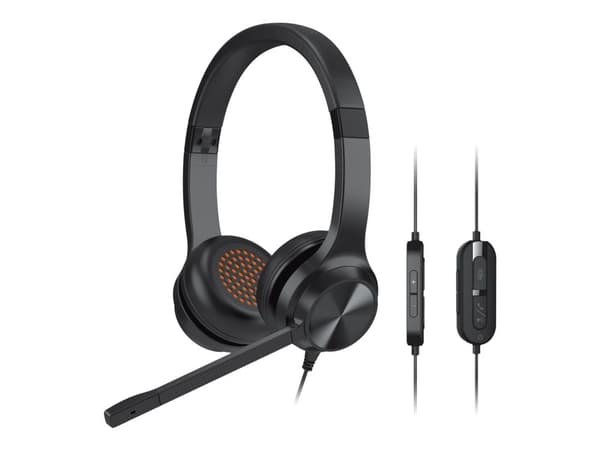 Creative Chat USB - Hodesett - on-ear - kablet - USB-C - svart