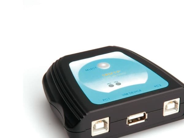 VALUE Manual USB 2.0 Printer Switch, 2 Ports, Langallinen, 70 x 25 x 90 mm, 2 x USB