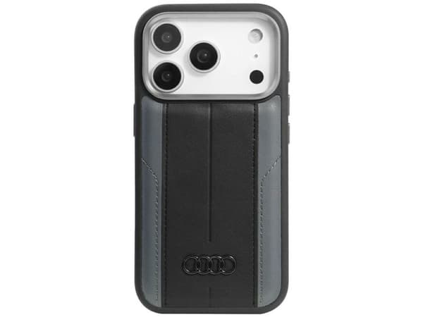 Audi A6 syntetisk lær MagSafe-deksel til iPhone 17 Pro - sort