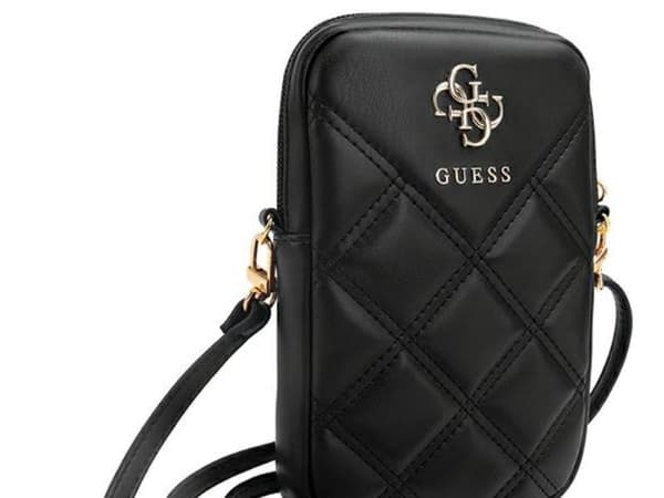 Guess Zip Quilted 4G-bag - svart