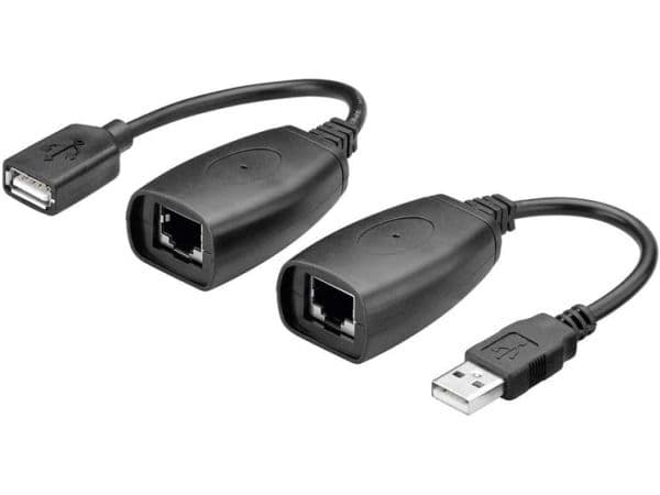 Goobay 93321, 40 m, USB A, USB A, Sort