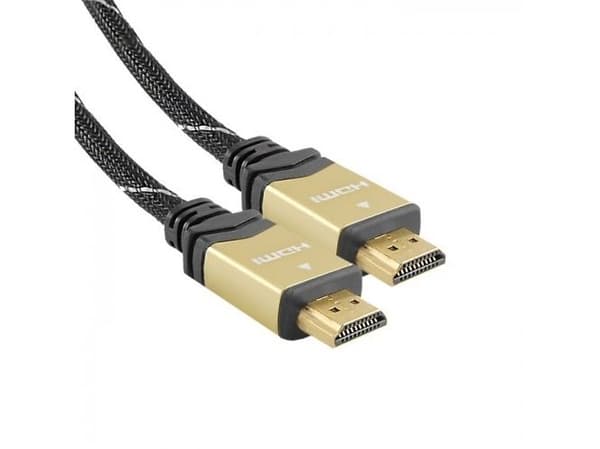 Qoltec HDMI A – HDMI A 5 m, 5 m, HDMI typ A (standard), HDMI typ A (standard), 3D, sort, guld