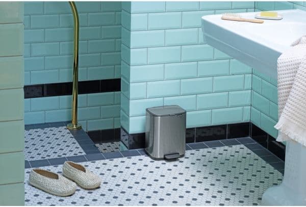 Brabantia Bo, 4 l, Rektangulär, Stål, Stål, Plast, Pedal