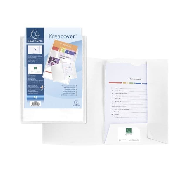Presentationsmapp Krea Cover A4 vit (10 st)