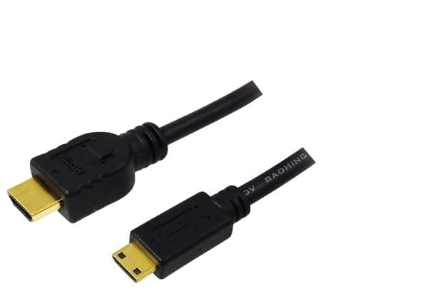 LogiLink High Speed with Ethernet - HDMI-kaapeli Ethernet - HDMI han til mini HDMI han - 2 m