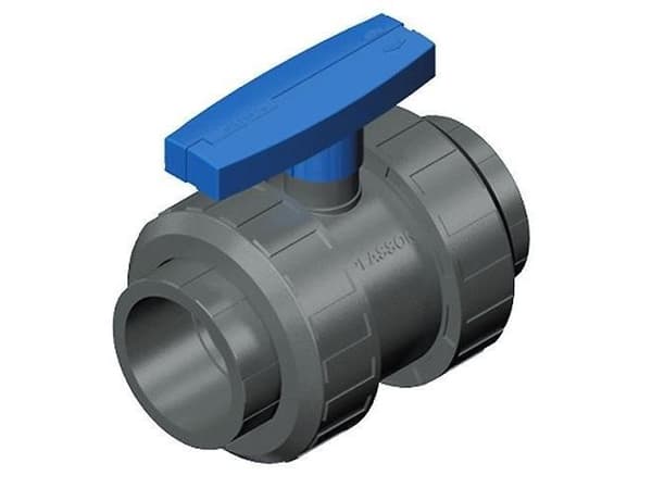 Kulventil PVC 20 mm m/2 löpare/omlopp