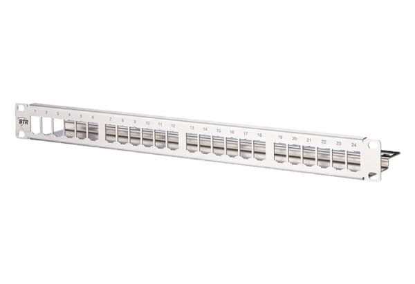 METZ CONNECT 19" modulfeste 1HE - 24 porter - rustfritt stål - ufylt