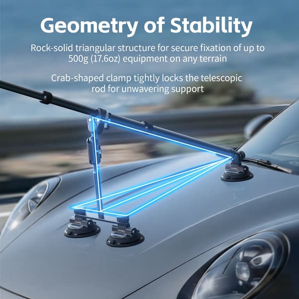SmallRig Vehicle Suction Cup, Kamerafäste, 512 g, Svart