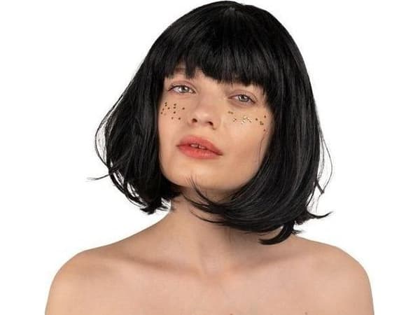 Cleopatra-parykk svart