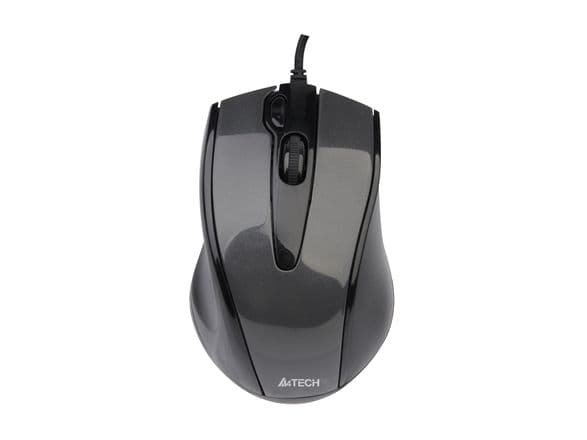 A4Tech V-Track N-500F-1 - Mus - optisk - 4 knapper - kablet - USB - grå