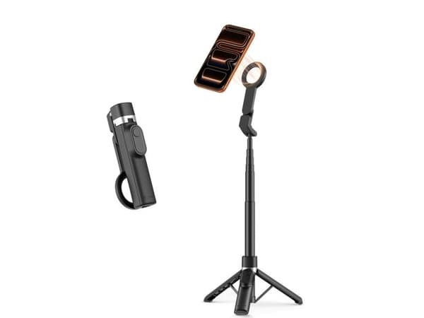Selfiepinne 4kom.pl TECH-PROTECT L11S MAGSAFE Bluetooth stativ svart
