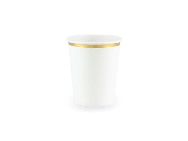 Hvide papkrus med guld kant