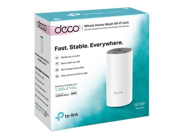 TP-Link Deco E4 - Trådlös router - 802.11a/b/g/n/ac - Dual Band - (stöder upp till 100 mbps)
