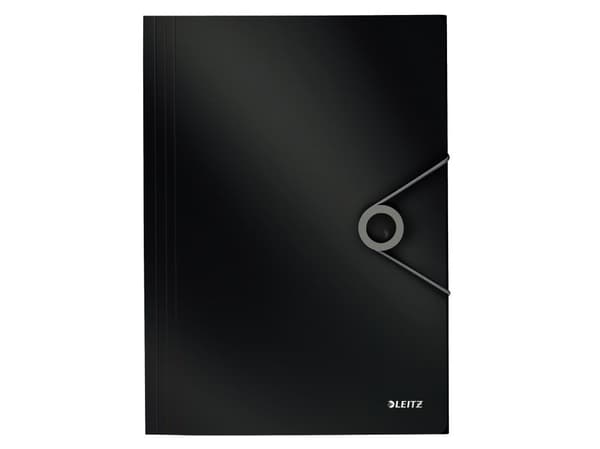 Leitz Solid - 3-fliksmappe - for A4 (210 x 297 mm) - kapasitet: 150 ark - svart