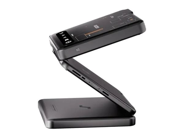 Aurzen ZIP Tri-Fold Portable Mini Projector (Black/Cyber)