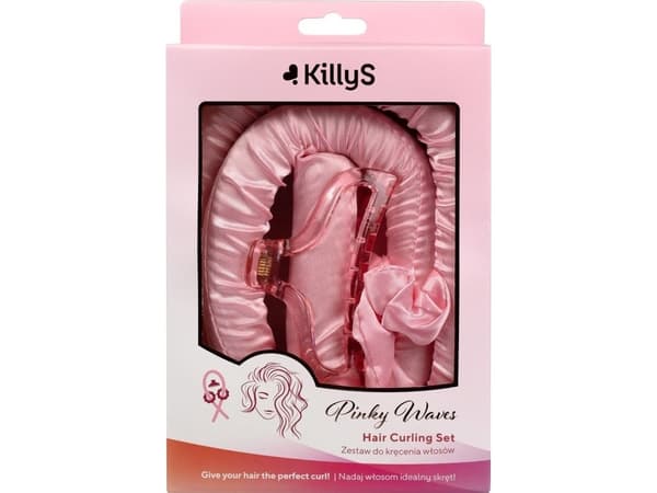 KillyS Pinky Waves locktångsrulle med scrunchie och klämma