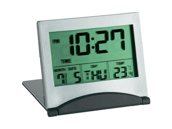 TFA Dostmann 98.1054 kvarts väckarklocka silver