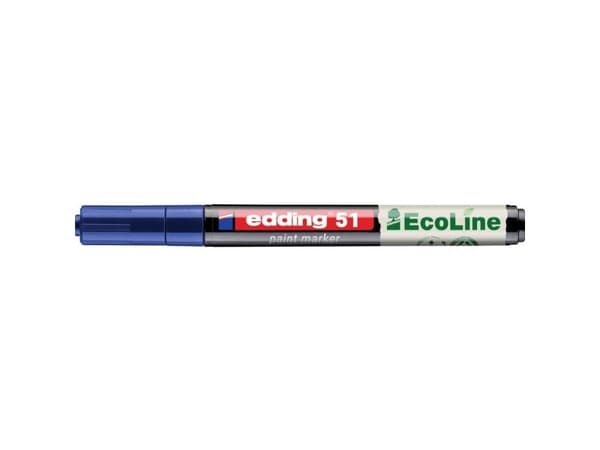 Edding 51 EcoLine, Blå, Blå, 1 mm, 2 mm, 12 mm, 132 mm